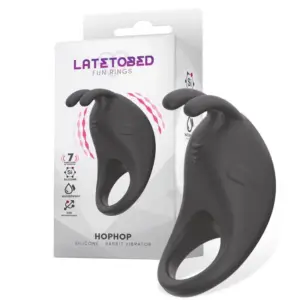 Latetobed Hophop Vibrating Ring Usb Silicone- Pénisz gyűrű - Image 8