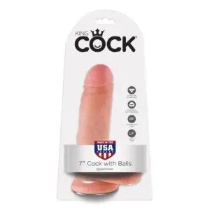 King Cock 7 - Herés dildó (18 cm) - natúr - Image 2