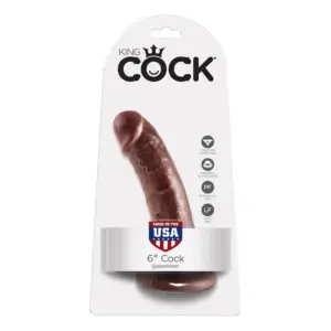 King Cock King Cock Dildo 6" - Brown - Realisztikus dildó - Image 2