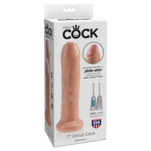King Cock 7"- Realisztikus dildó visszahúzható fitymával (19cm) - Image 2