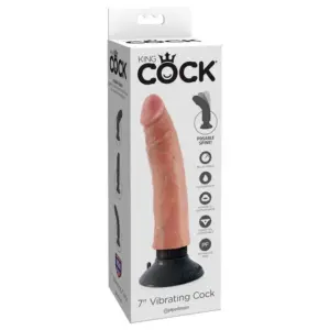 King Cock Vibrating 7" - Vibrációs realisztikus dildó (21,6cm) - Image 7
