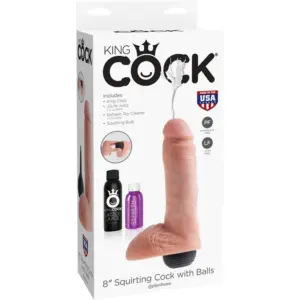 King Cock Squirting 8"- Spriccelő dildó (20cm) - Image 2