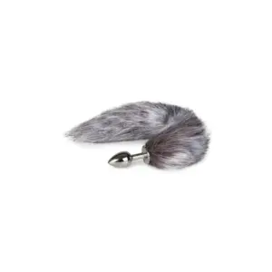 Easytoys Fox NO5 - Fém anál dildó rókafarokkal (ezüst-ezüst) - Image 2
