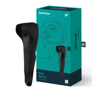 Satisfyer Men Wand - Akkus,vízálló makkvibrátor (fekete) - Image 5