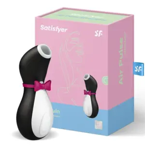 Satisfyer Penguin - Akkus, vízálló csiklóizgató (fekete-fehér) - Image 3