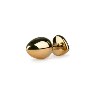 Easytoys Metal Anal Plug No. 7 - Aranymetál análdugó rózsaszín szív kővel - Image 4