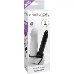 Anal Fantasy Collect - Anál dildó péniszgyűrűvel (fekete) - Image 4