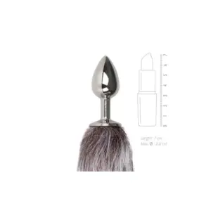Easytoys Fox NO5 - Fém anál dildó rókafarokkal (ezüst-ezüst) - Image 5