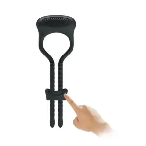 Pretty Love Curitis - Állítható vibrációs péniszgyűrű (fekete) - Image 5