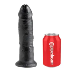 King Cock 9 - Tapadótalpas élethű dildó (23cm) - fekete - Image 2