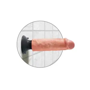King Cock Vibrating 6" - Vibrációs realisztikus dildó (19,7cm) - Image 3