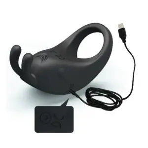 Latetobed Hophop Vibrating Ring Usb Silicone- Pénisz gyűrű - Image 3