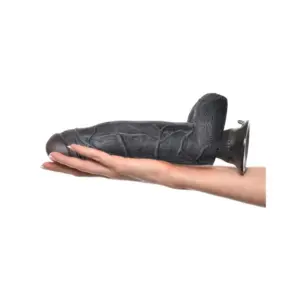 Real Feel Deluxe No.7 - Tapadótalpas fekete vibrátor (23cm) - Image 2