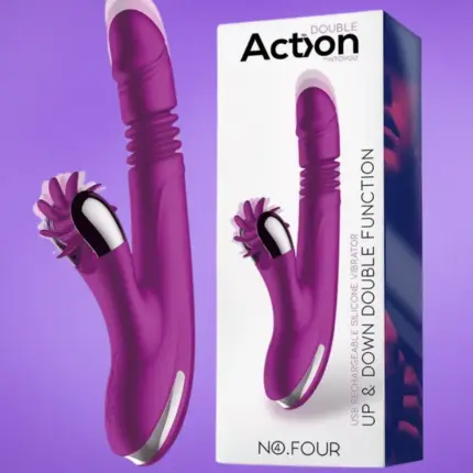 Action No. Four - Teleszkópos vibrátor csiklóizgató kerékkel