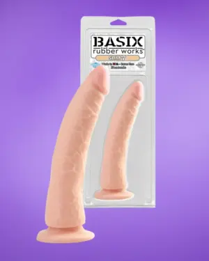 Basix Rubber Works Dildo - Tapadókoronggal ellátott dildó (17,5cm)