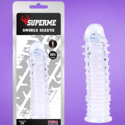 Chisa Swirls Sleeve - Péniszköpeny (átlátszó)