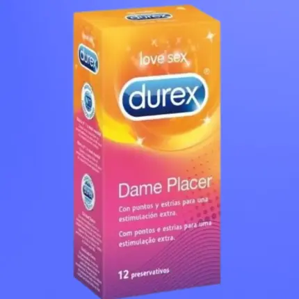 Durex Condoms Dame Placer - Bordázott óvszer (12db)