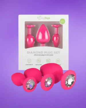 Easytoys - 3db-os análdugó készlet (pink)