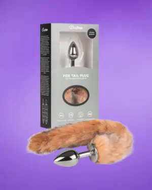 Easytoys Fox Tail No. 7 - Análdugó rókafarokkal (ezüst)