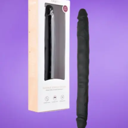 Easytoys -  Fekete duplavégű dildó