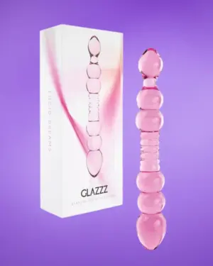Feelztoys Glazz Lucid Dreams - Kétvégű golyós üveg dildó