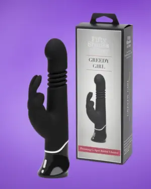 A szürke ötven árnyalata Greedy Girl - Akkus, lökő vibrátor (fekete)