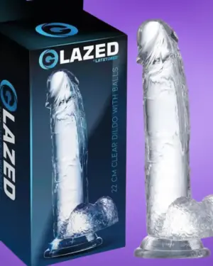 Glazed - Realisztikus dildó herékkel (22cm)
