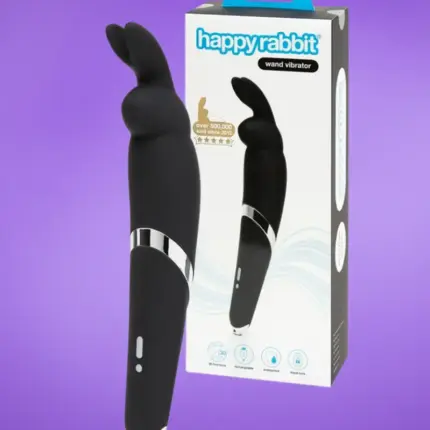 Happy Rabbit - Nyuszis vibrátor (fekete)