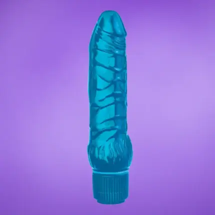 Juicy Jewels - Zselés vibrátor (kék)