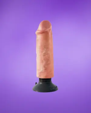 King Cock Vibrating 6" - Vibrációs realisztikus dildó (19,7cm)