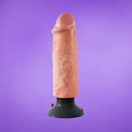 King Cock Vibrating 6" - Vibrációs realisztikus dildó (19,7cm)