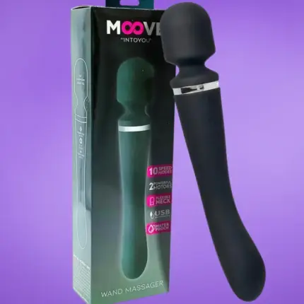 Moove Intoyou - Akkus 2in1 masszírozó vibrátor (fekete)