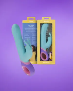 Pmv20 Meta Rabbit - Akkus,forgófejes,csiklókaros vibrátor (menta)