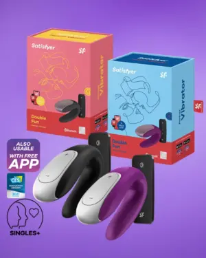 Satisfyer Double Fun - Okos,akkus,vízálló,rádiós párvibrátor