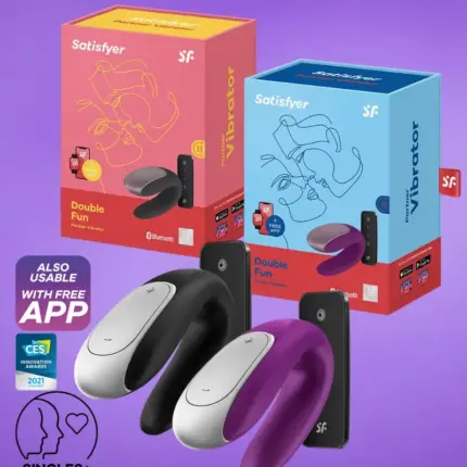 Satisfyer Double Fun - Okos,akkus,vízálló,rádiós párvibrátor
