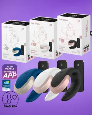 Satisfyer Double Love - Okos,akkus,vízálló,rádiós párvibrátor