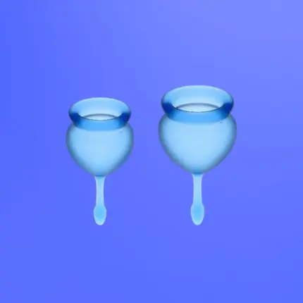 Satisfyer Feel Good - 2 db intimkehely (sötétkék)