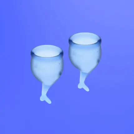 Satisfyer Feel Secure - 2 db intimkehely (sötétkék)