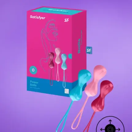 Satisfyer Power Balls - Mozgó golyós gésagolyó-duó szett (3 részes)