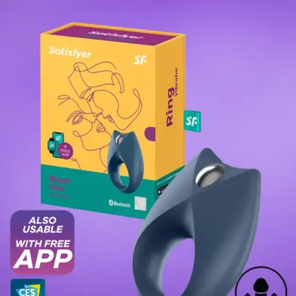 Satisfyer Royal One - Okos,akkus vibrációs péniszgyűrű (kék)