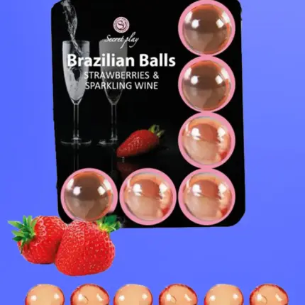 Secret Play Brazilian Balls - Masszázsgolyó (eper/pezsgő)