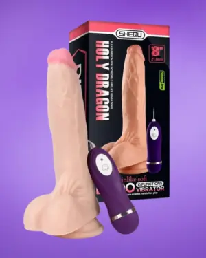 Shequ Holy Dragon - Távirányítós realisztikus vibrátor (20,5cm)