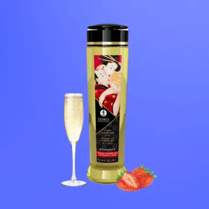 Shunga Erotic - Masszázsolaj (habzó eperbor) - 240ml