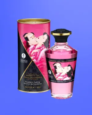 Shunga Massage Oil - Melegítő hatású masszázsolaj (málna)