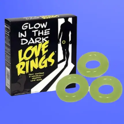 Glow In The Dark Love Rings - Világító péniszgyűrű