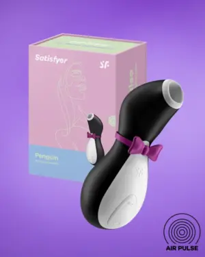 Satisfyer Penguin - Akkus, vízálló csiklóizgató (fekete-fehér)