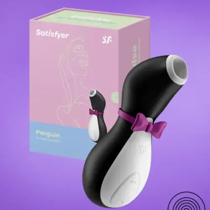 Satisfyer Penguin - Akkus, vízálló csiklóizgató (fekete-fehér)