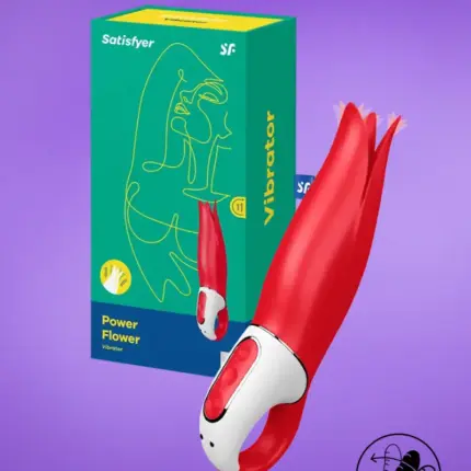 Satisfyer Power Flower - Akkus,vízálló vibrátor (piros)
