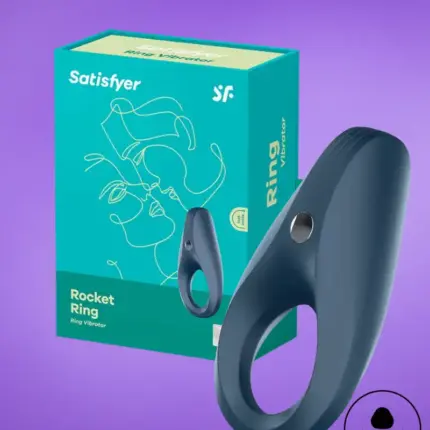 Satisfyer Rocket Ring - Vízálló, akkus, vibrációs péniszgyűrű (szürkés-kék)