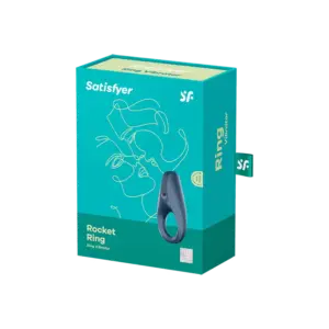 Satisfyer Rocket Ring - Vízálló, akkus, vibrációs péniszgyűrű (szürkés-kék) - Image 5